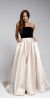 Off Shoulder Long Puffy Prom Dress in Champaign